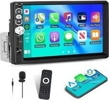 7" 1 Din Apple Carplay/Android Auto Autoradio Navi Touchscreen Bluetooth FM MP5