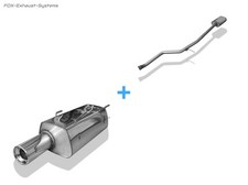  Sportauspuffnlage ab Kat Peugeot 206 Fließheck und CC 90mm rund eingerollt
