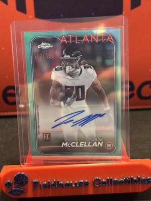 2024 Topps Chrome - Rookie Autographs Jase McClellan #RA-JMC Aqua Refractor /199