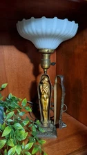 RARE SIGNED LOUIS V. ARONSON  EGYPTIAN REVIVAL EROTIC MUMMY LAMP - CIRCA 1923
