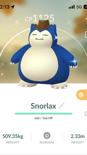Shiny Snorlax Cowboy Hat Costume Pokemon Gen1 Go Same/30 Day Pokémon Kanto
