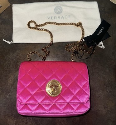GIANNI VERSACE La Medusa Quilted Chain Lammleder + Samt Abendtasche OP: 850  