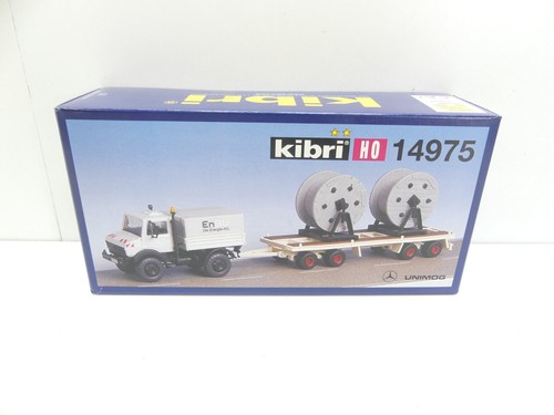 Kibri H0 14975 kit Unimog con remolque, sin construir, NUEVO en EMBALAJE ORIGINAL #66433 | Zustand: Gebraucht