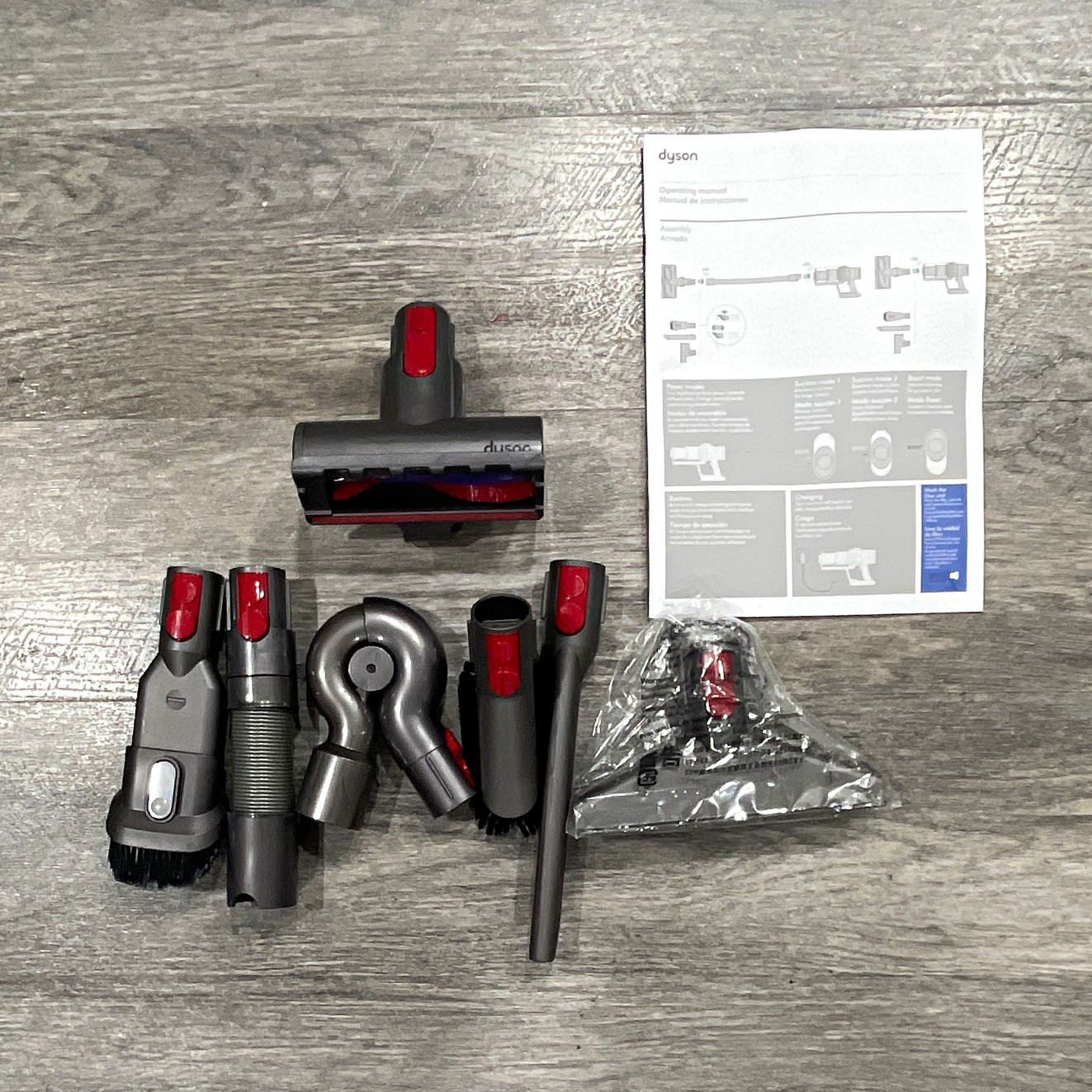 Dyson Genuine V7 V8 V10 V11 V15 Attachment Tool Accessory Lot Set - OEM 6 Piece