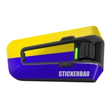 For Cardo Packtalk Neo Edge Pro Skin Decal Wrap Stickers Matte TT003 Yellow Blue