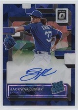 2022 Donruss Optic Navy Blue Cracked Ice Prizm 5/35 Jackson Kowar Auto 0a3