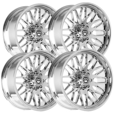 (Set of 4) Artem A206 Novus Flow formed 22x10 8x180 -19mm Chrome Wheels Rims
