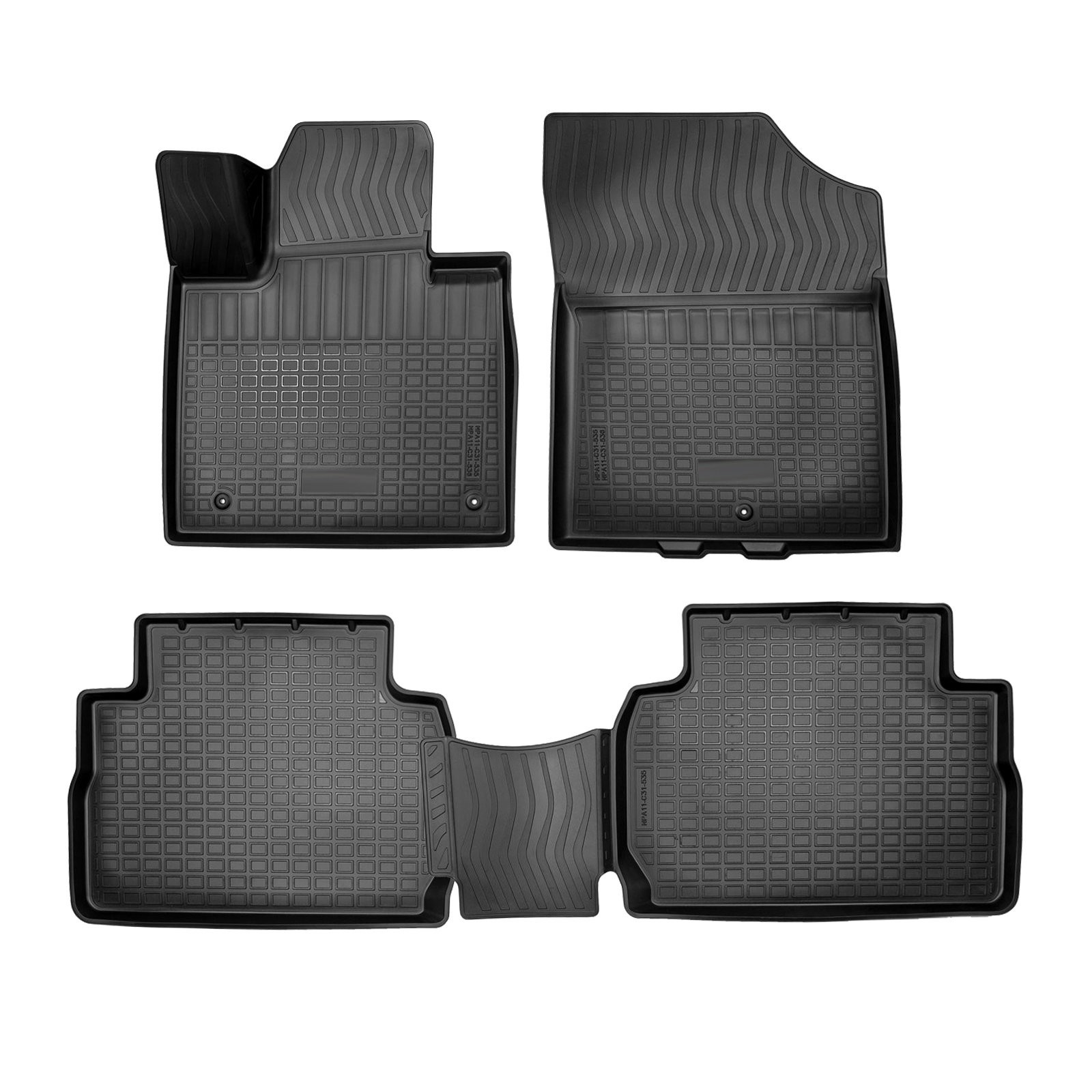 Tapis de sol caoutchouc 3D contre la boue pour Hyundai Santa Fe 2021