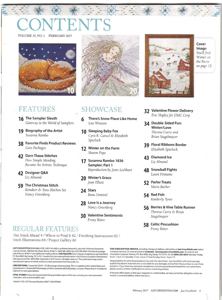 Lote de 5 Revistas Just Cross Stitch Primavera Verano Halloween Invierno 2017 Foto 3 de 4