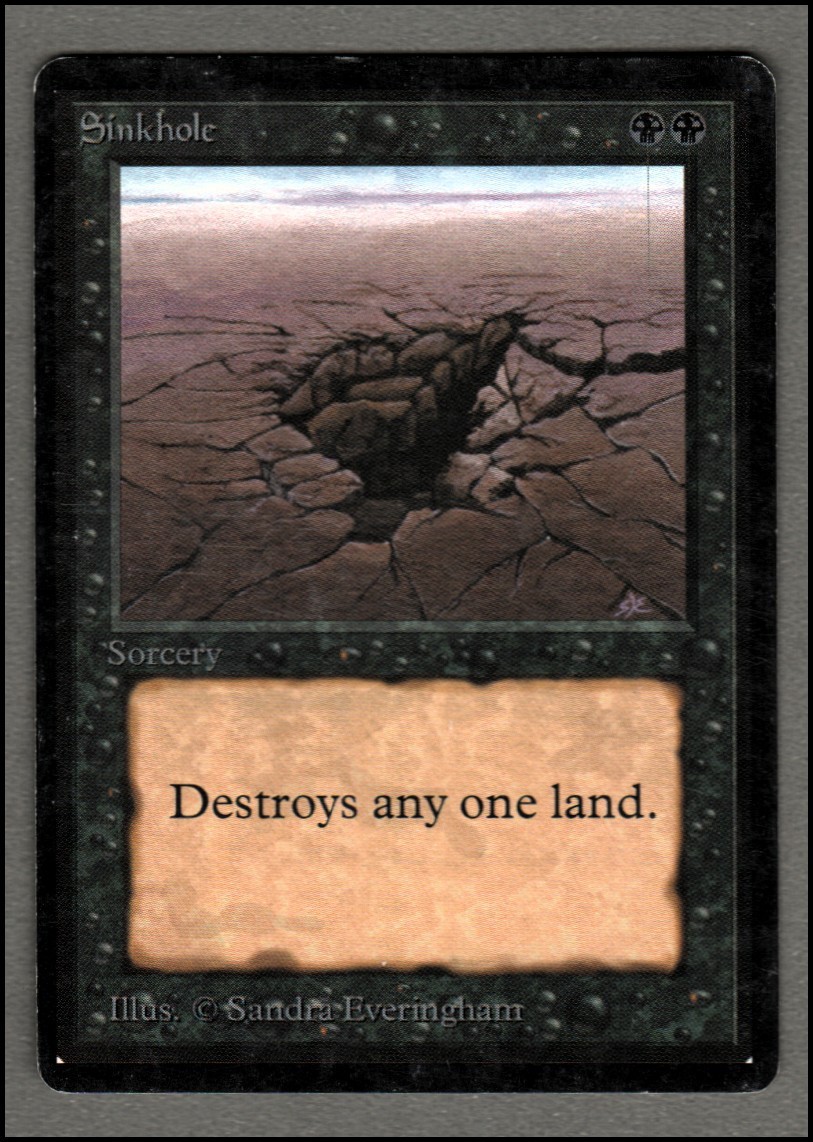 Sinkhole Magic mtg Moderate Play, English Limited Edition BETA x1