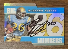 DESHAUN FOSTER AUTOGRAPHED 2002 PRESS PASS BIG NUMBERS RC INSERT CARD # 9 UCLA