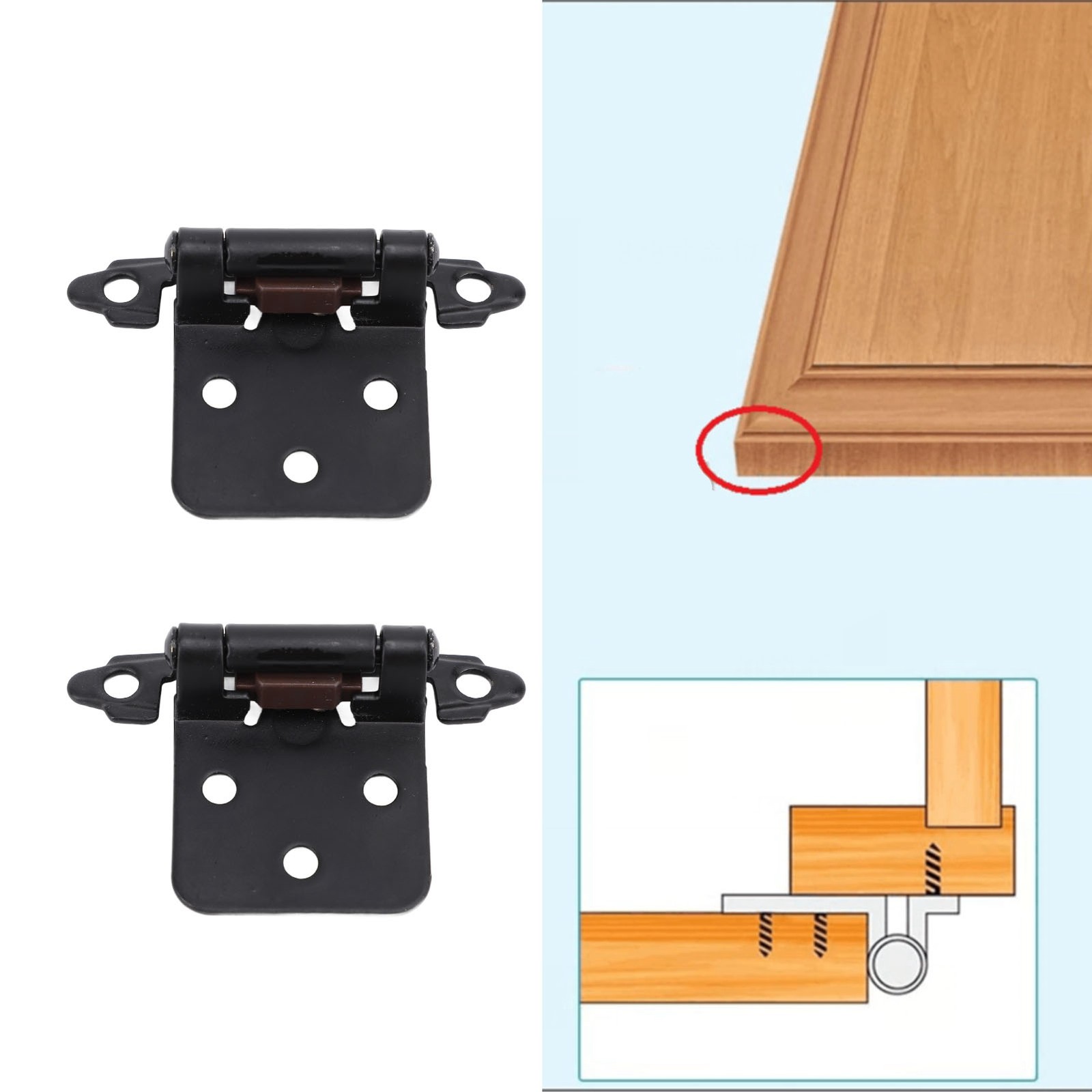 »RV Cabinet Hinge 1/2in Overlay Self Closing Cabinet Hinge Hardware For Rv Boat