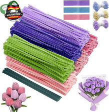 Bastelset Pfeifenreiniger Blumen 600 St&uuml;ck f&uuml;r Dekoration und DIY-Kunst