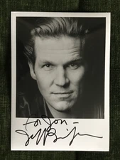 Jeff Bridges  Signed 90's photo Autographed HOME ADDRESS Big Lebowski Tron x men