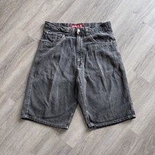 Vintage 90s Y2K Karl Kani Baggy Black Dark Denim Jean Shorts Mens 34 Waist Rare