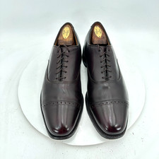 Allen Edmonds Byron Men Size 9D Brown Leather Wingtip Brogue Lace Up Dress Shoes