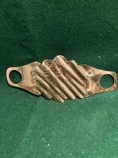 Retro ladies metal belt buckle contemporary retro brutalist statement Brass