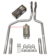 87-96 Ford F150 F250 4.9 5.0 5.8 Truck Performance Dual Exhaust w/ 14" MagnaFlow