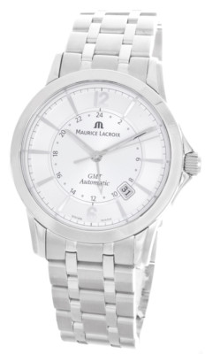 Maurice Lacroix Mens Pontos GMT Stainless Steel Automatic Watch PT6068