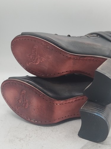 Freebird By Steven Eagle Black Distressed Brown Peep Toe Heeled Bootie Sandal... - Picture 9 of 9