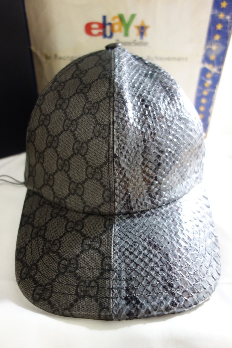 Gucci Hat M Half Peyton GG Sup PR + Python J E Grey/Black + Gucci Hat M Half Peyton GG Sup PR + Python J E Grey/Black +
