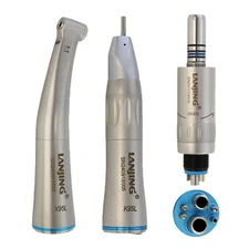 LANJING Dental Contra Angle Straight Handpiece Air Motor 6 Pin LED Low Speed NSK