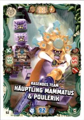 52 Rasendes Team Häuptling Mammatus PoulErik LEGO Ninjago Serie NEXT  LEVE