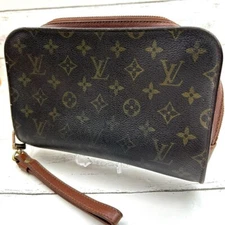 LOUIS VUITTON Monogram Orsay M51790 Clutch Purse Bag Brown Authentic Used YK872