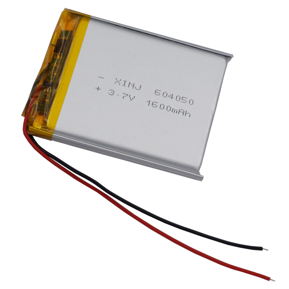 3.7v 1600mah 5.92Wh Rechargeable Lipo Battery 604050 For Car