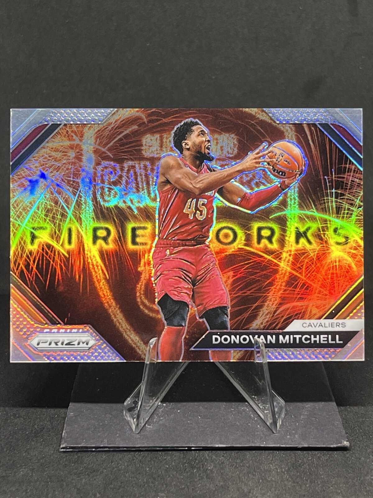 DONOVAN MITCHELL 2023-24 Panini Fireworks SILVER PRIZM #18 Cleveland Cavaliers