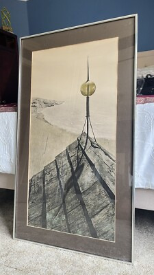 #ad Vintage Andrew Wyeth Framed Print Northern Point Turner Wall Art Large READ $500.00