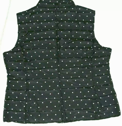 NWT Colebrook Puffer Vest Women's Casual Black & White Polkadot Size: Large New - Picture 2 of 7