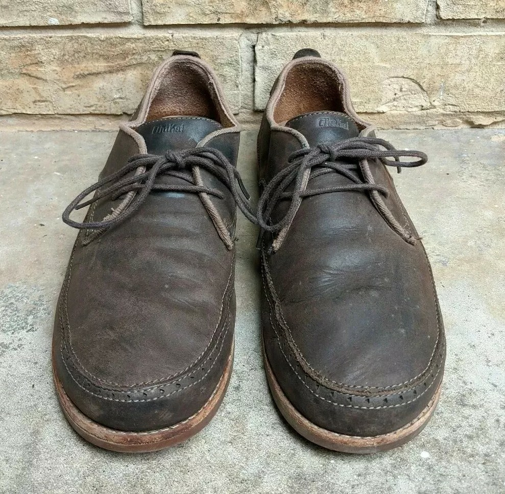 Olukai Honolulu Lace Men\'s Brown Leather Casual Shoes Size 11.5 OluKai Honolulu Lace Mesh Size 11.5 Gray Men main image 2