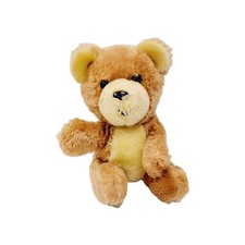 Vtg 1982 Dakin Hard Nose Eyes Brown Tan Teddy Bear Plush Stuffed Animal Toy