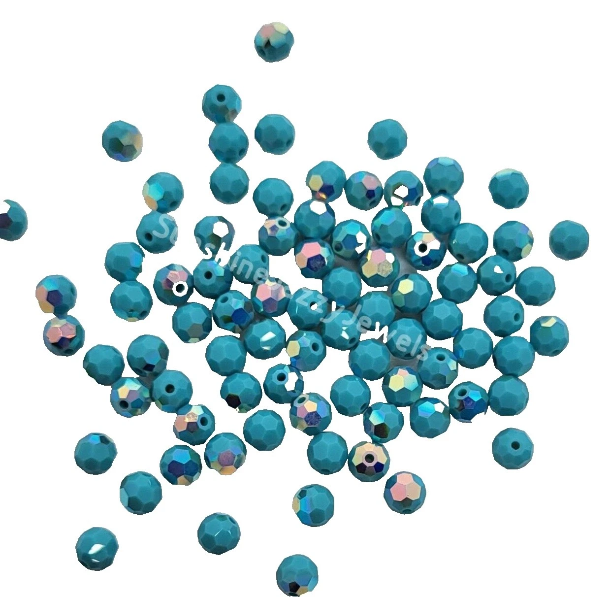 Iridescent 4 - 4.9 mm Size Jewelry Making Beads