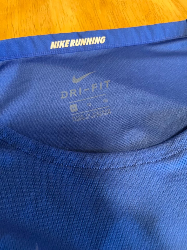 Nike DriFit running shirt, size XL, blue eBay