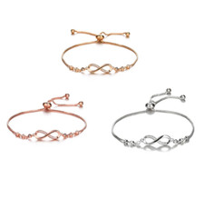 Bracciale infinito charm regolabile braccialetto donna braccialetto donna con...