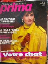 ANCIEN LIVRE REVUE MAGAZINE PRIMA MODE AVEC SUPER PATRON N° 41 02/86 TRICOT