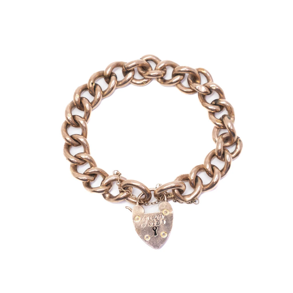Rose gold locket bracelet deals
