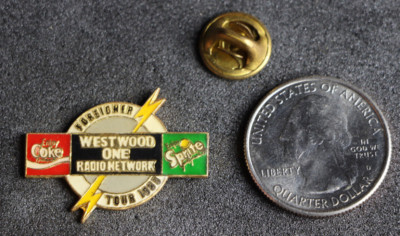 Foreigner Tour 1985 Westwood One Radio Network Coke Sprite Pin