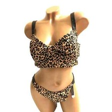 Victoria's Secret Swim Shine Wicked Sling Top Bikini 2 Piece Set Leopard NWT