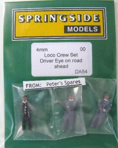 Springside SPDA54 Loco Crew Set (painted) (Pk3) OO Gauge