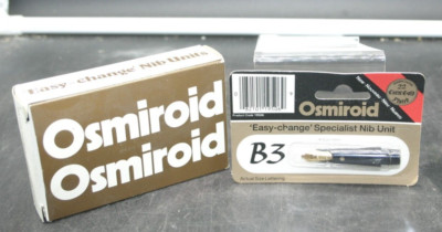 Osmiroid Pen Nib B3 Unit Easy-Change 22 Carat Gold Plating New Old Stock Sealed