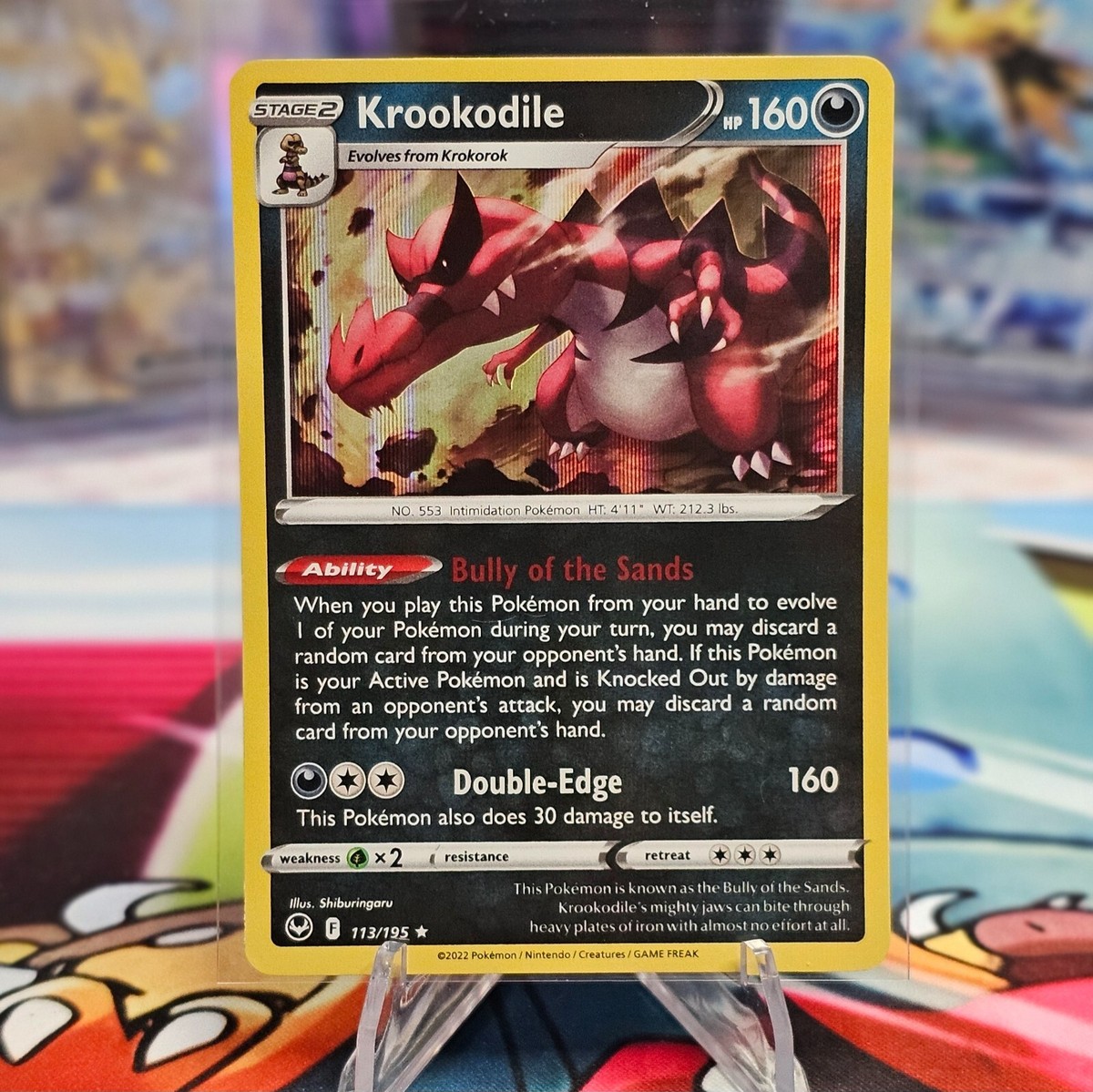 krookodile pokemon card value stage 2 Krookodile - 113/195 - Silver Tempest - Pokemon TCG - Holo Rare