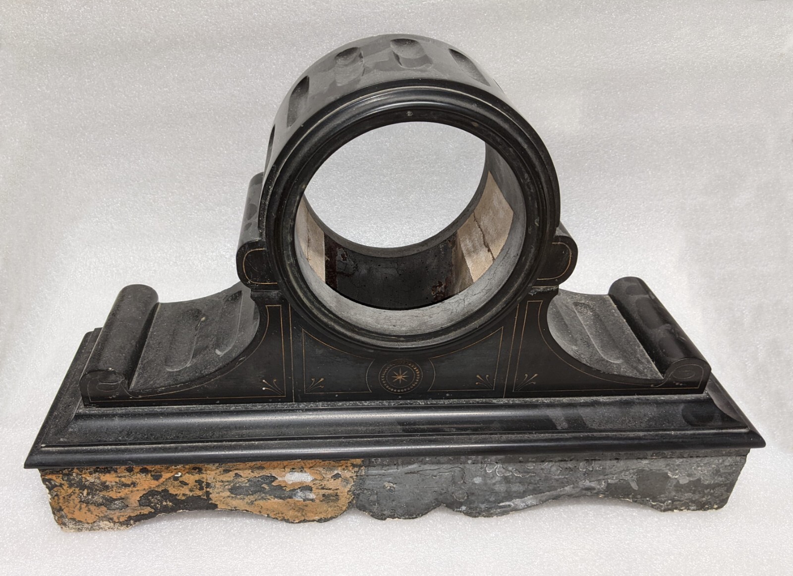 Antique Black Slate French Clock Parts eBay