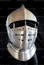 16 Gauge Medieval Heavy Burgonet Helmet Viking Helmet Knight Tariff Free