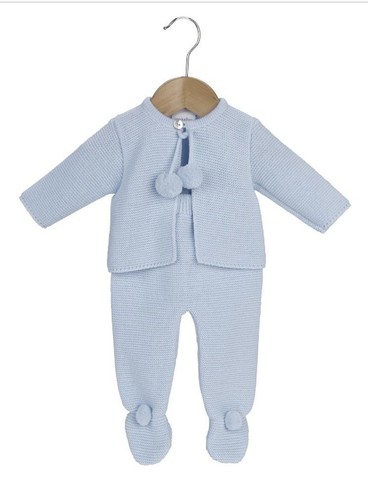 SPANISH KNITTED WHITE POM POM JACKET 