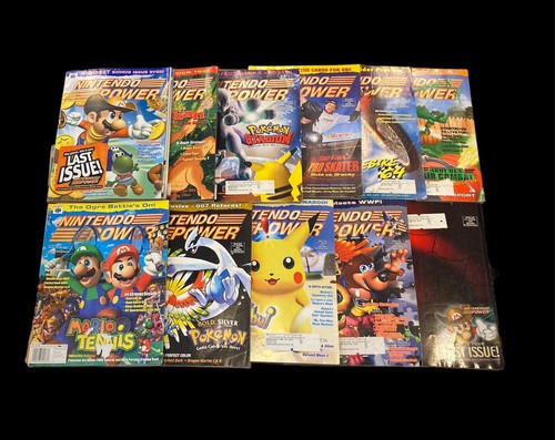 1407) Nintendo Power Magazine Lot 2000 #128-133, 135, 136, 138-140 Pokémon Mario