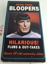 Vintage Star Trek Bloopers Flubs & Out-Takes 30-1/2th Edition VHS Tape RARE