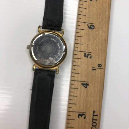 X11 JB Champion Men Gold Japan Quartz WR30M Black Lizard Leather Watch Untested - Picture 6 of 8